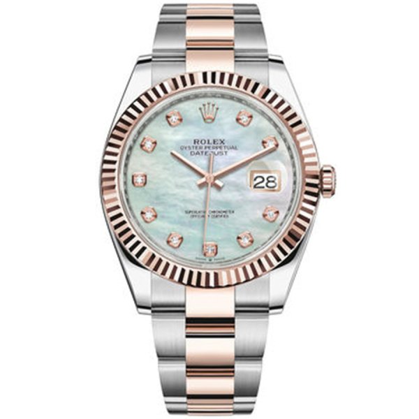 Rolex Datejust 41 126331 White mother-of-pearl set with diamonds
