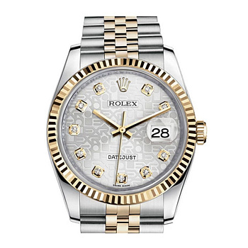 Rolex Datejust Lady Steel Yellow Gold 36mm 116233-Silver-Jubilee-Diamond-Jubilee 26990