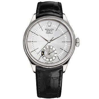 Rolex Cellini Dual Time White Gold 50529 silver dial