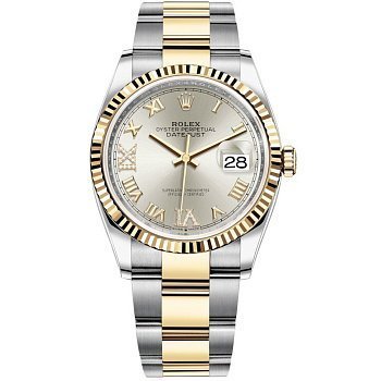 Rolex Datejust 36 Yellow Rolesor Fluted Bezel 126233