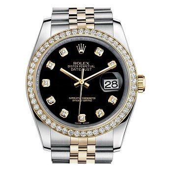 Rolex Datejust Lady Steel Yellow Gold 36mm 116243-Black-Dial-Diamond-Jubilee 21655