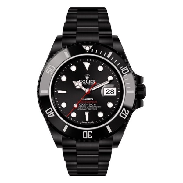 Rolex Single Red Submariner Date LN (black, DLC) 116610LN