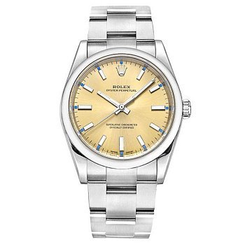 Rolex Oyster Perpetual 34mm Champagne Dial 2016 114200