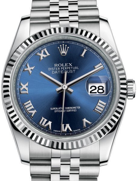 Rolex 116234 Blue Roman Jubilee Bracelet