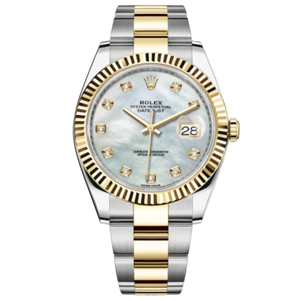 Rolex Datejust 41 126333 White mother-of-pearl Oyster Bracelet